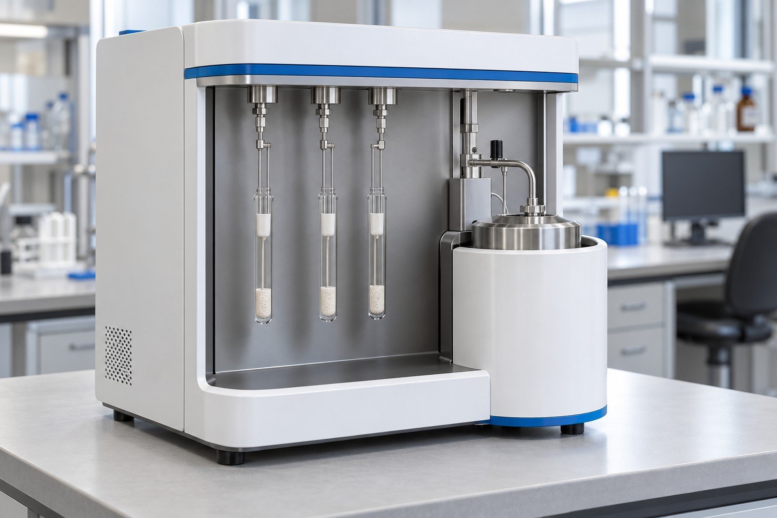 AI illustration of BET Surface Area Analyzer