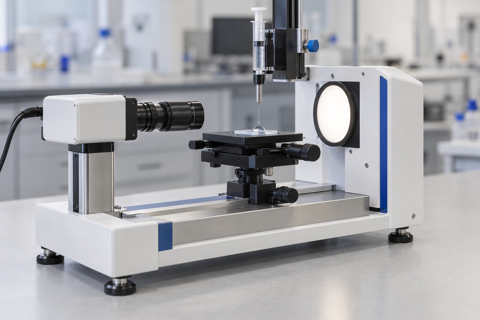 AI illustration of Contact Angle Measurement Instrument