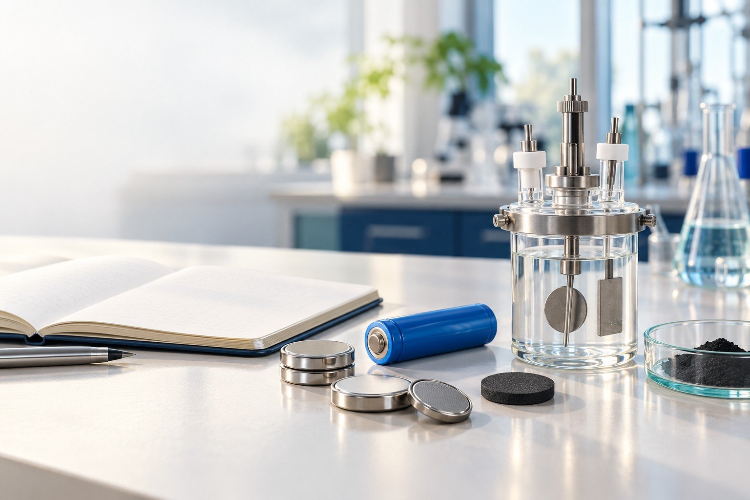 Conceptual illustration of electrochemical energy research