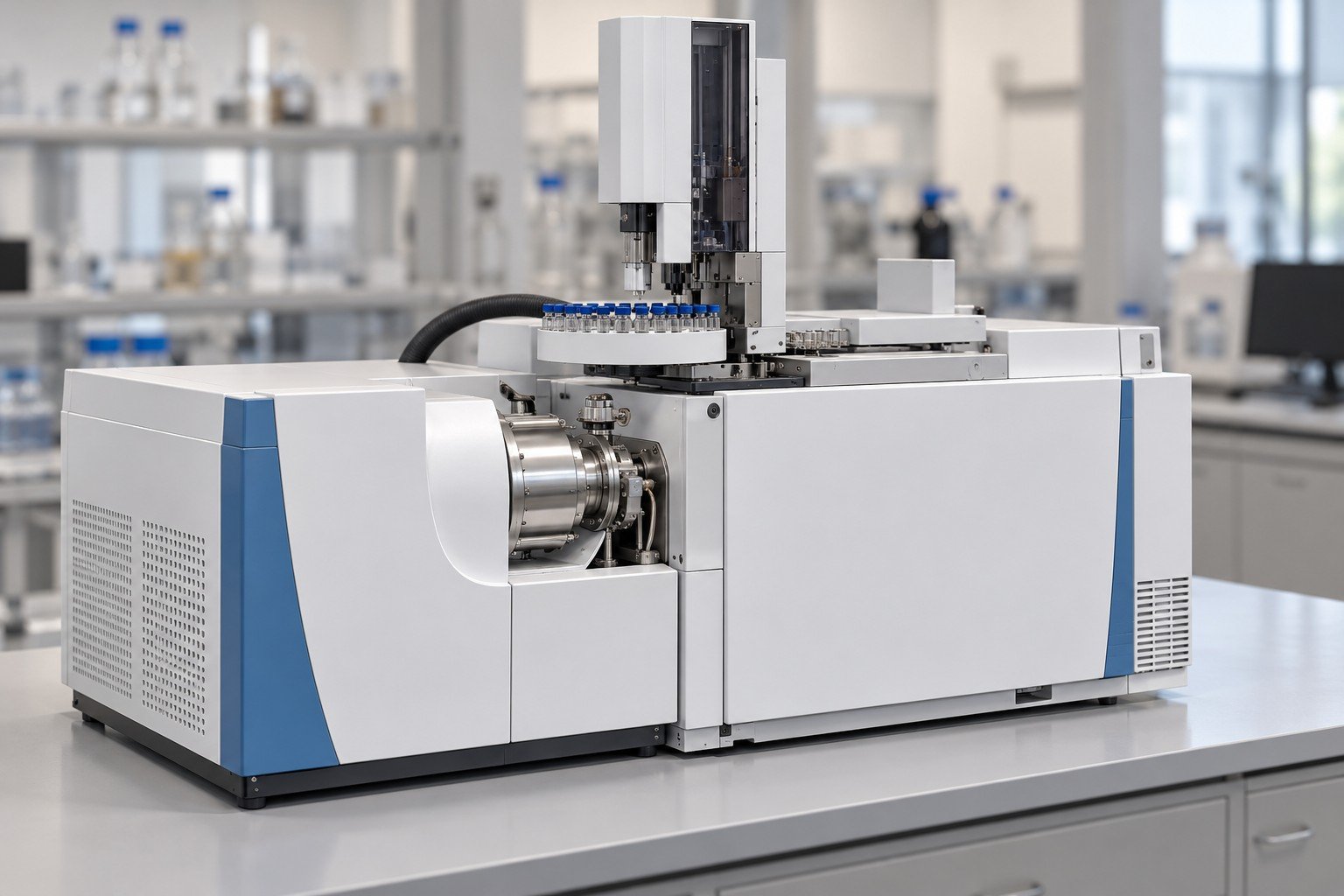 AI illustration of Gas Chromatography–Mass Spectrometry (GC–MS)