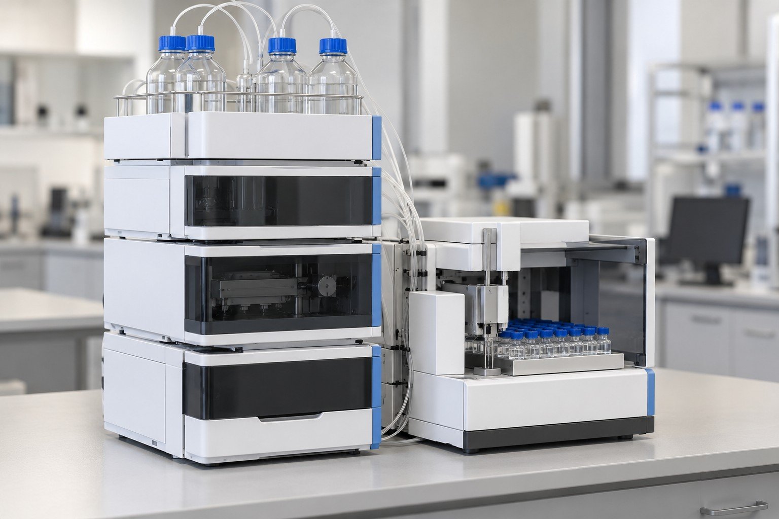 AI illustration of High-Performance Liquid Chromatography (HPLC)